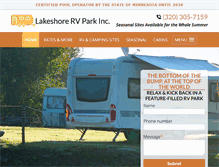 Tablet Screenshot of lakeshorervpark.com